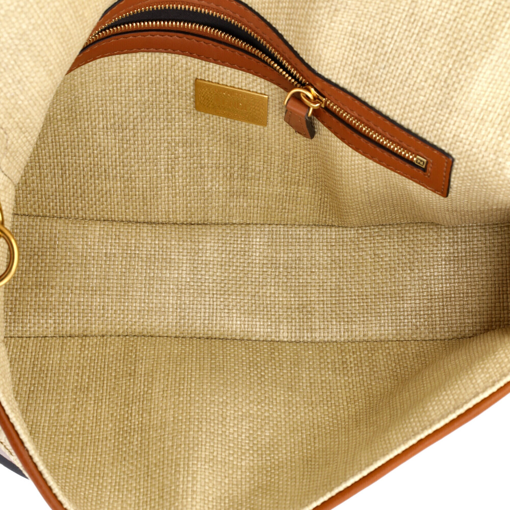 Fendi Medium Baguette NM Bag Zucca Embroidered Raffia - Picture 5 of 5